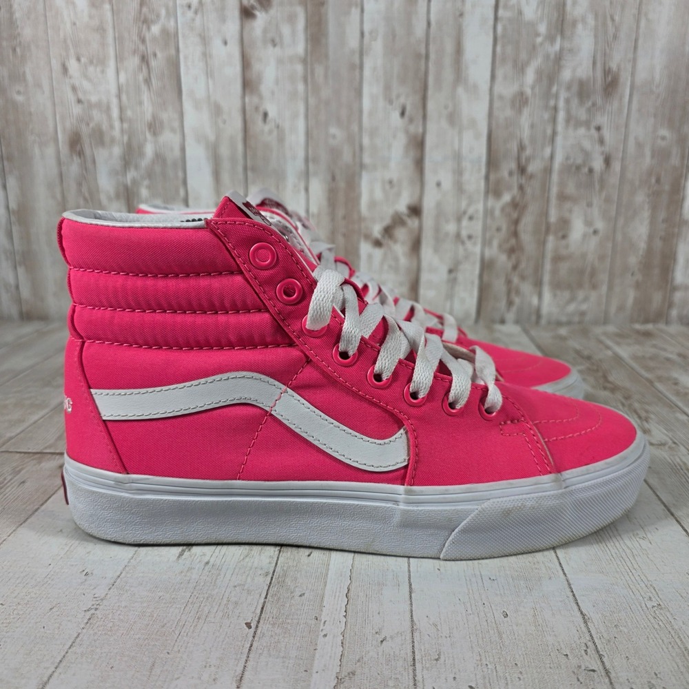 Vans Sk8-Hi Neon Pink High Top Sneakers Women 8.5 Men 7 United Cycling
